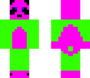 green pink panda 