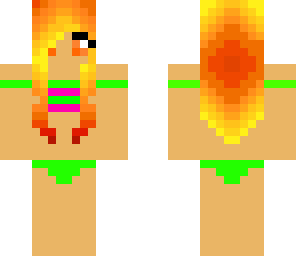 fire bikini girl