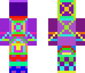 purple with fluro man