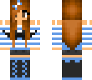 blue mustache girl