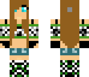 cute green black gray and white girl lol adorable