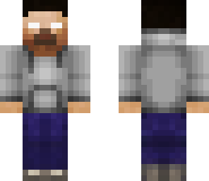 hd herobrine with gray hoodie