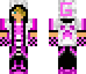 pink hoodie girl