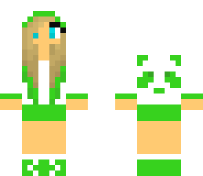 green panda girl