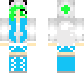 blue girl panda hat