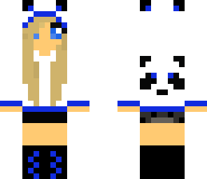 blue panda girl