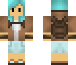 my skin - explorer girl with a backpack