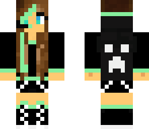 cute mint green creeper girl