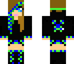 green and blue girl