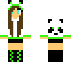 green panda girl