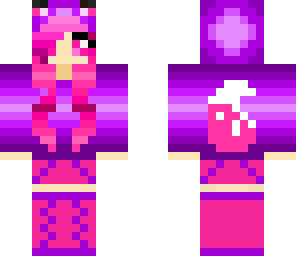 pink purple wolf girl