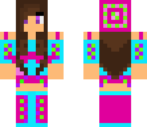 colorful mustache girl