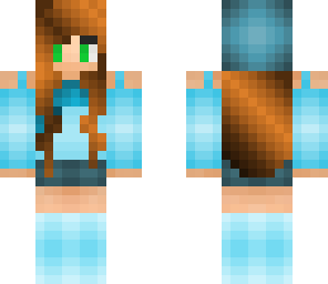 brunette aqua girl