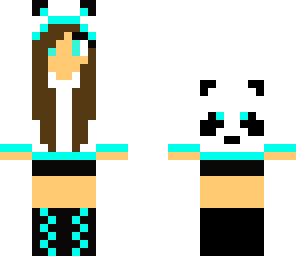 blue panda girl