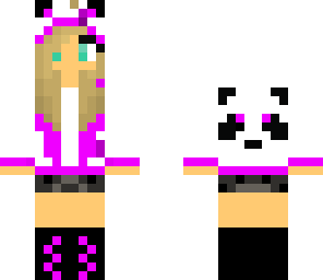 magenta panda girl