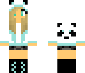 light blue panda girl