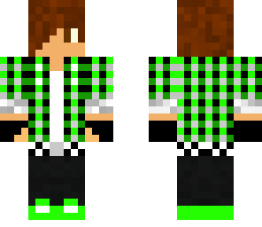 teenanger with green clothes