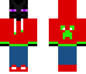enderman with creeper hoodie