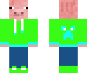 pig with headphones