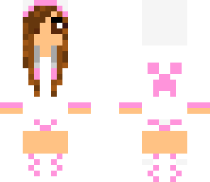 creeper girl pink and white