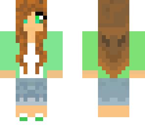 green brunette girl 2