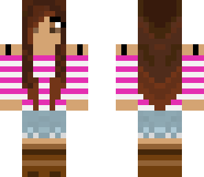 pink dark haired girl