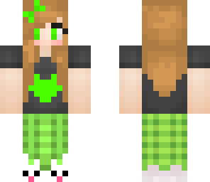 neon green pajama girl