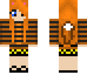 fox girl with blue eyes