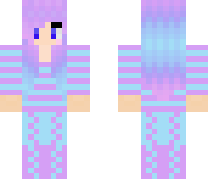 pastel blue and purple girl
