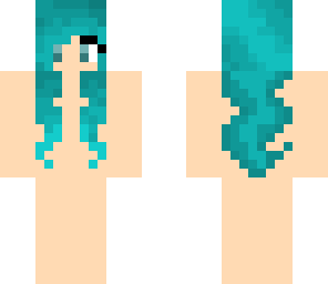 blue hair girl base