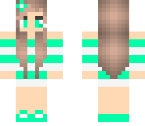 minty green girl