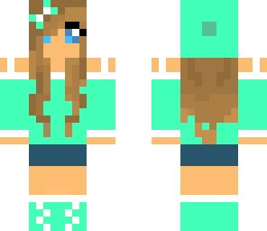 casual blue female skin