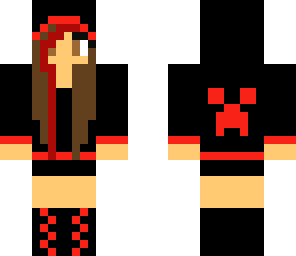 cute red creeper girl