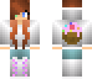 cupcake girl with brown hair