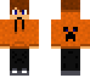 teen in orange hoodie