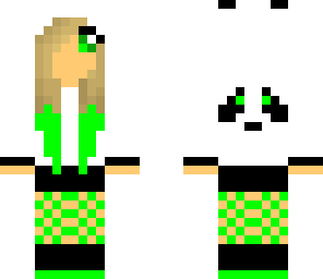 green panda girl