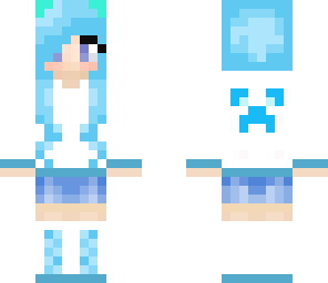 edited blue gamer girl