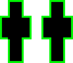 blackgreen outline