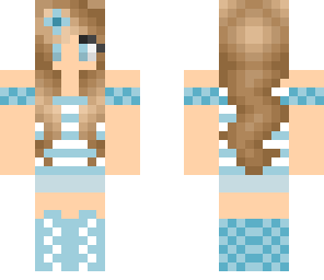 blue flower girl