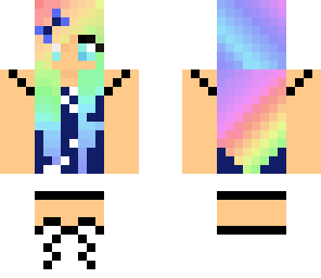 rainbow hair edit