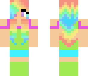 rainbow retro girl
