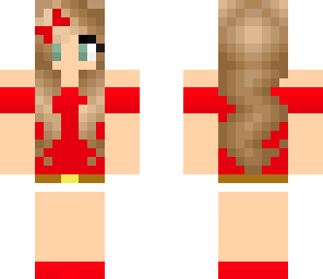 simple red girl