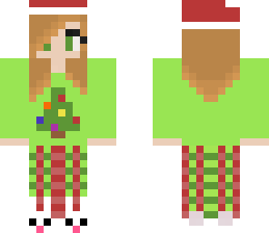christmas pajama girl