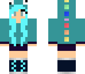 teal dino girl