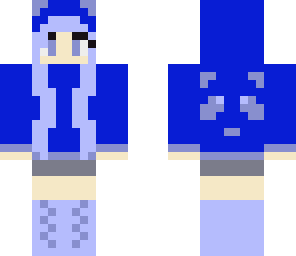 blue panda girl