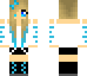 blue dipdyed girl