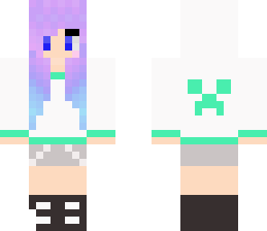 blue and purple hair creeper