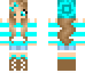 torqouise and white teen girl