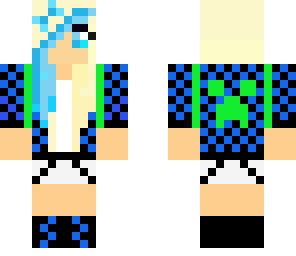 girl in blue plaid