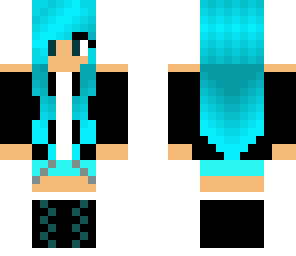 neon blue girl